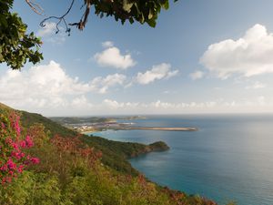 The runway at the airport in St. Thomas