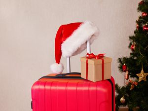 Holiday gifts suitcase