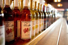 wine bottles from Pindar Vineyards