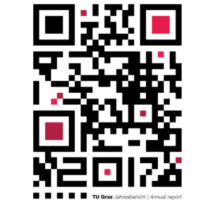 Magazincover mit großem QR Code. Bildquelle: TU Graz