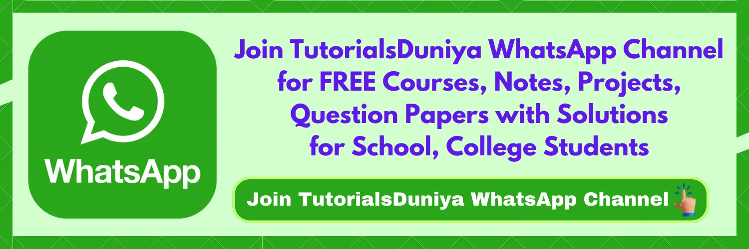 TutorialsDuniya whatsapp channel banner