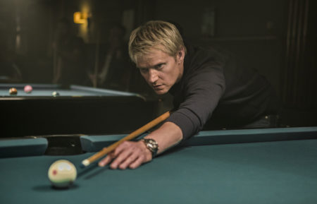 Marc Warren playing pool in Van der Valk