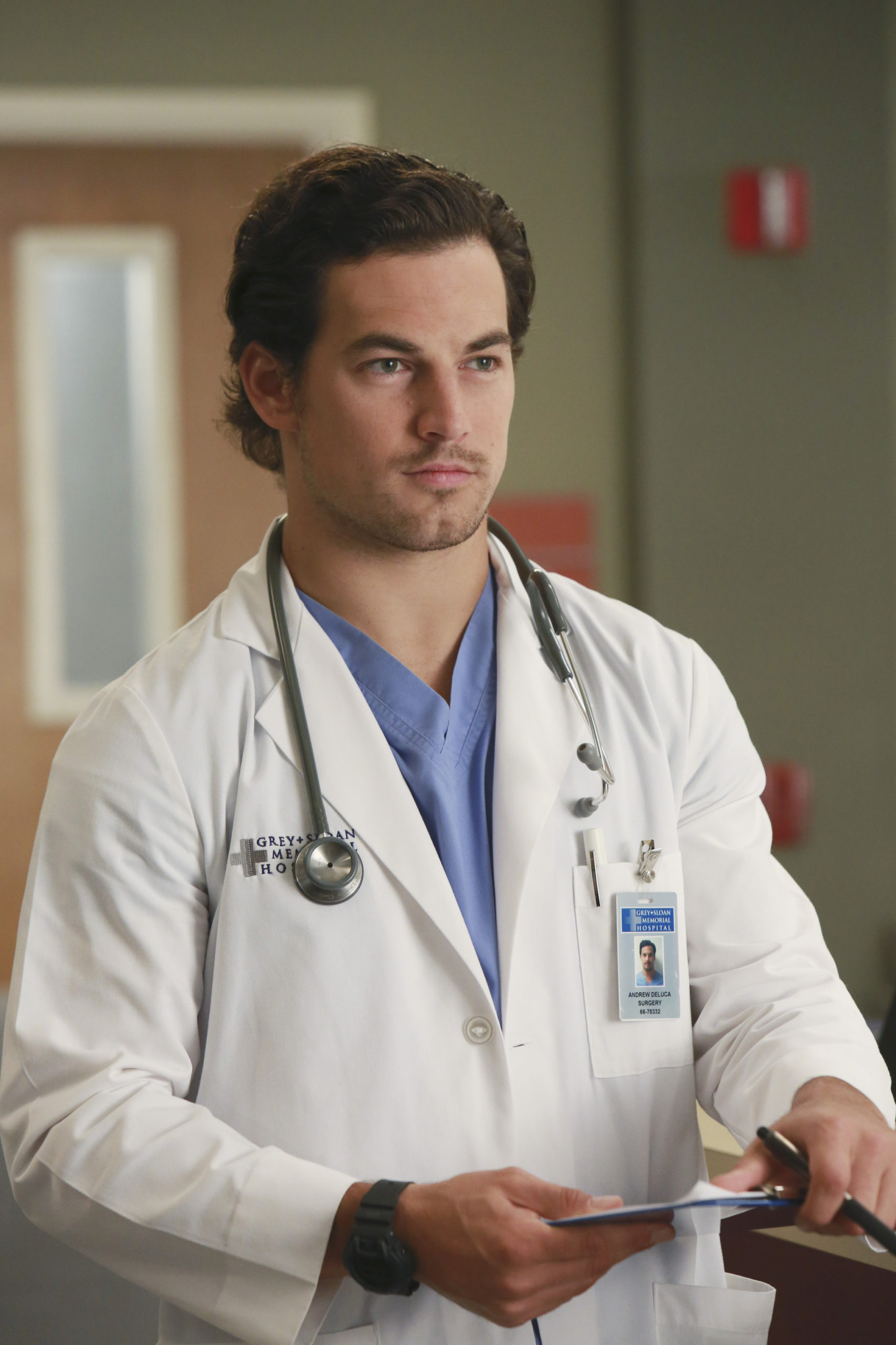 Giacomo Gianniotti as Andrew DeLuca in Grey's Anatomy