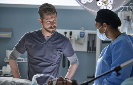 Matt Czuchry and Jessica Lucas in 'The Resident'