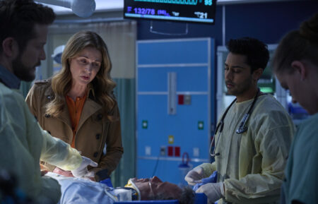 Jane Leeves and Manish Dayal in 'The Resident'