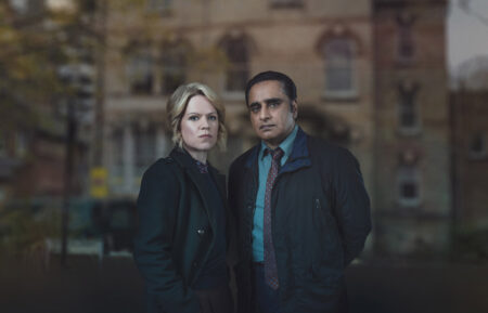 Sinéad Keenan and Sanjeev Bhaskar and in 'Unforgotten'