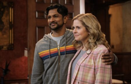 Utkarsh Ambudkar and Rose McIver for 'Ghosts' Season 3