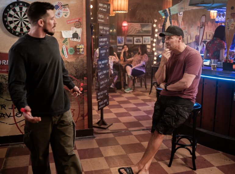 Beau Knapp as Drew Franklin and David Boreanaz as Jason Hayes in 'SEAL Team' Season 7 Episode 3 "Ships in the Night"