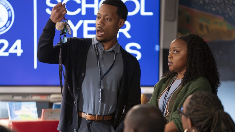 Tyler James Williams and Quinta Brunson in the 'Abbot Elementary' Season 4 Premiere