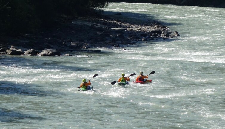 kajak rafting auf der isel