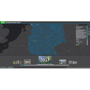 Frontpage der Website vm GISU über die Gewässertypen des Jahres