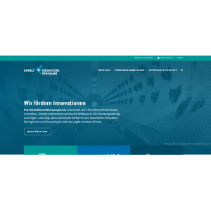 Startseite der Website des Umweltinnovationsprogramms