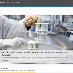 Startseite der Website Umweltprobenbank