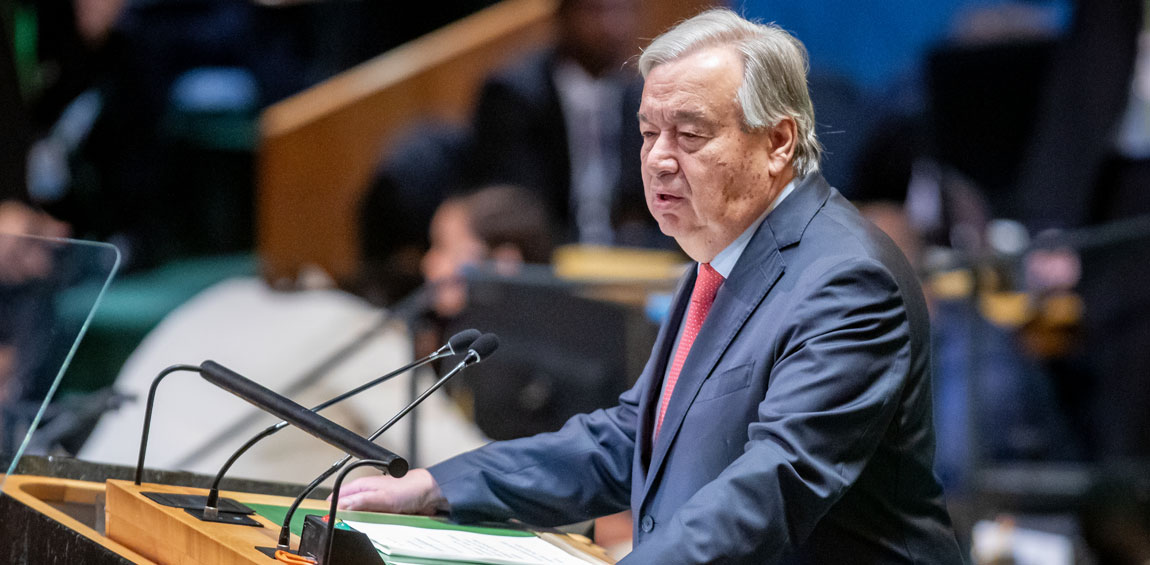 Secretary-General António Guterres addresses the General Assembly before the opening of the general debate of the Assembly's 79th session. UN Photo/Laura Jarriel