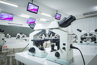 Laboratório de Histologia: permite o estudo da constituição histológica de órgãos e sistemas e os aspectos envolvidos nas estruturas e características celulares