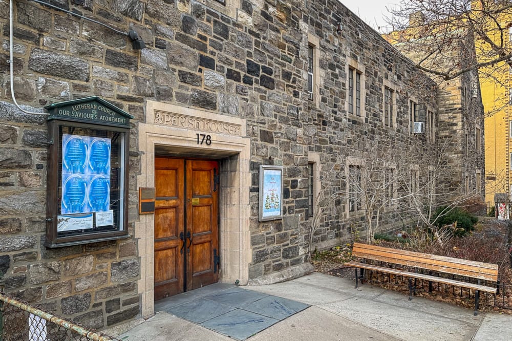 Stone exterior of  Our Saviour's Atonement Church Parish House