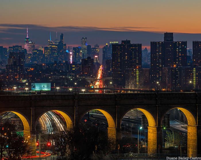 High Bridge with NYC in background