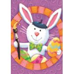 Festive Bunny House Flag