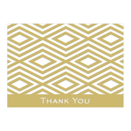 Gold Geometric Notecards