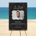 Geometric Elegance Funeral Welcome Sign