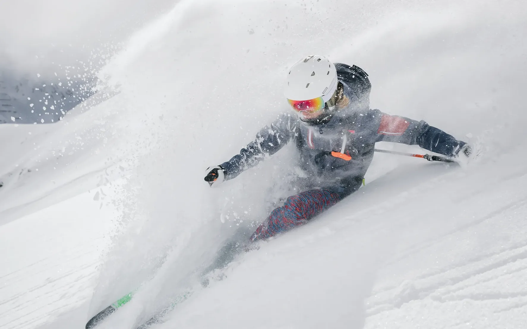 Skifahrer in der Silvretta Montafon