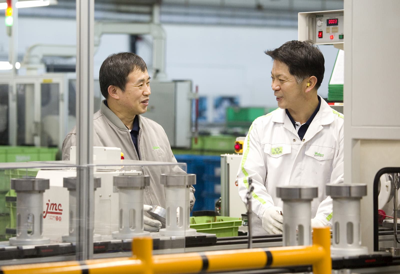 Two employees at Valeo South Korea plant