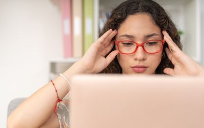 young woman thinking