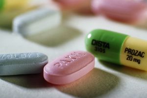 Prozac, Paxil and Zoloft antidepressant tablets