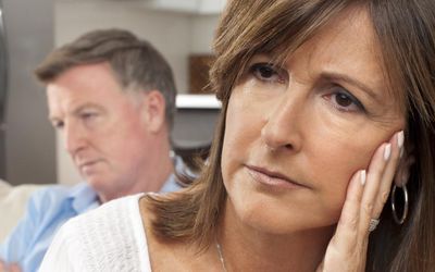 Concerned Woman With Husband
