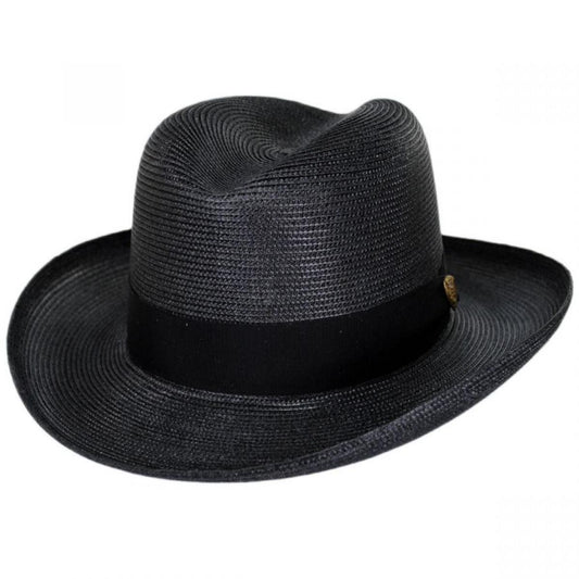 Dobbs | El Dorado Florentine Milan Straw Homburg Hat