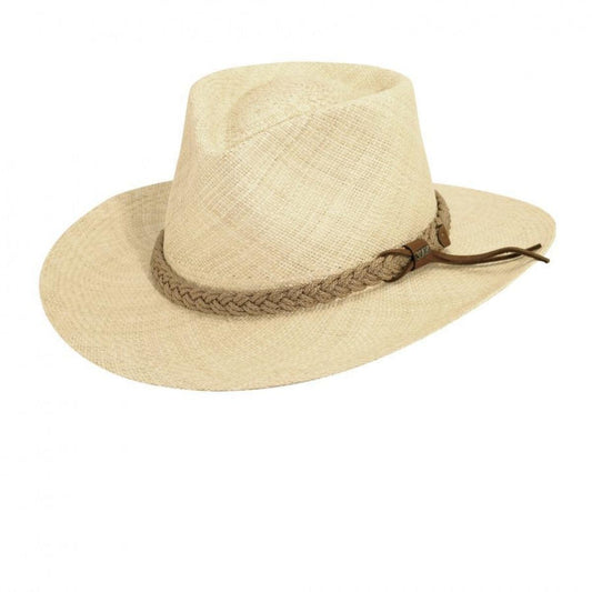 Scala | Braided Band Panama Straw Outback Hat