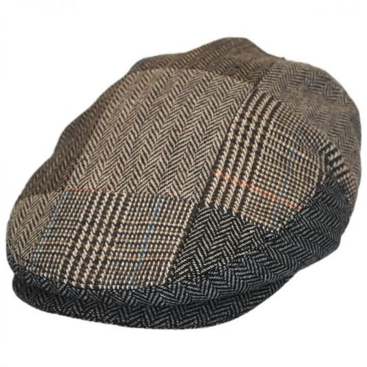 Jaxon Hats | Herringbone Patchwork Wool Blend Ivy Cap