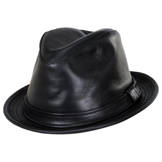 NEW YORK HAT CO | Lambskin Leather Fedora Hat