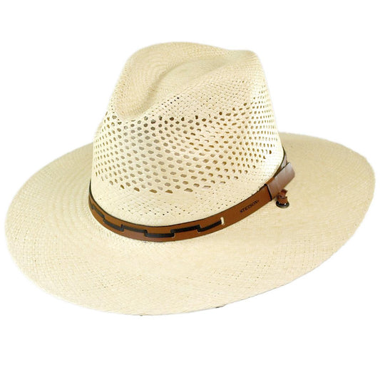 Stetson | Airway Panama Straw Safari Fedora Hat