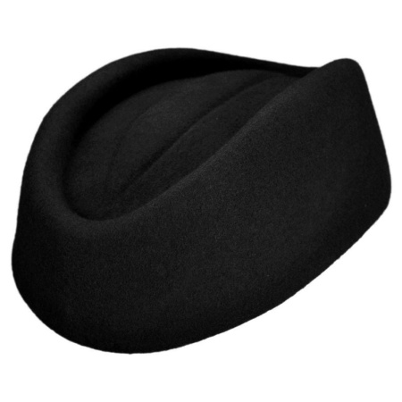  B2B sur la tete Stewardess Wool Pillbox Hat