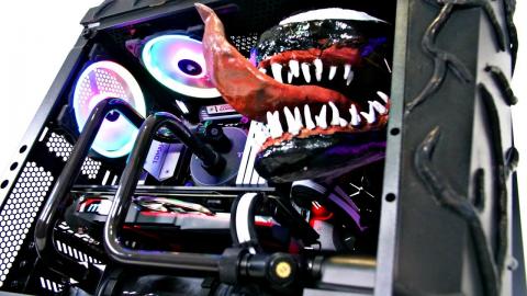 Ultimate VENOM Custom Water Cooled Gaming PC Build I Time Lapse