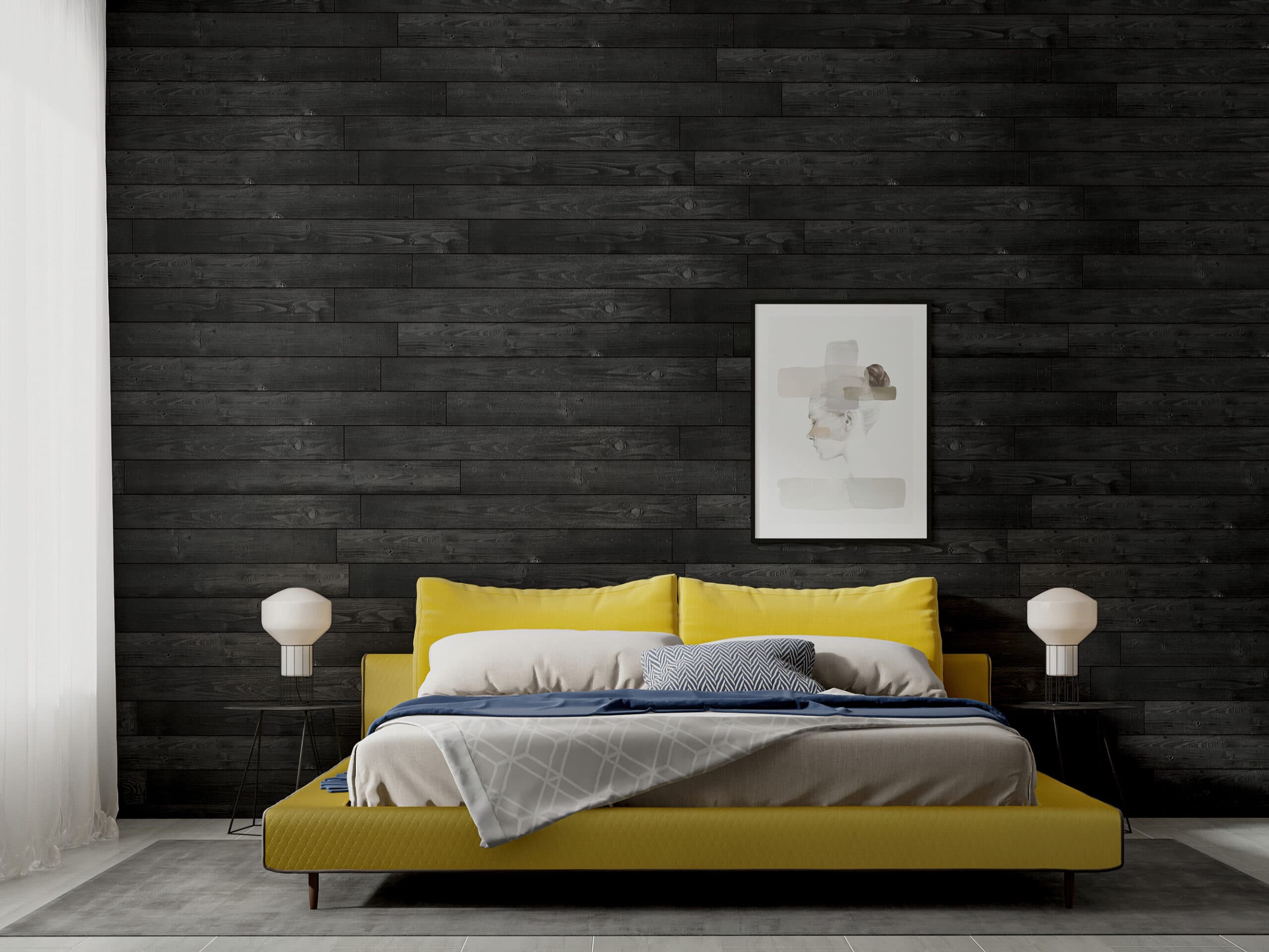 Charcoal Black C09 - Wood Planks