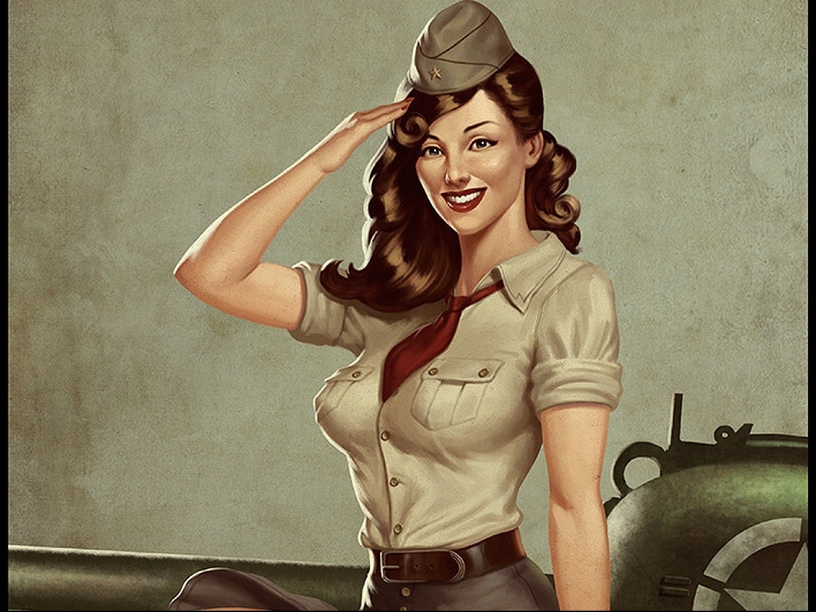 pin up girl tank - pin up wallpaper - 1600x1200 - WallpaperTip