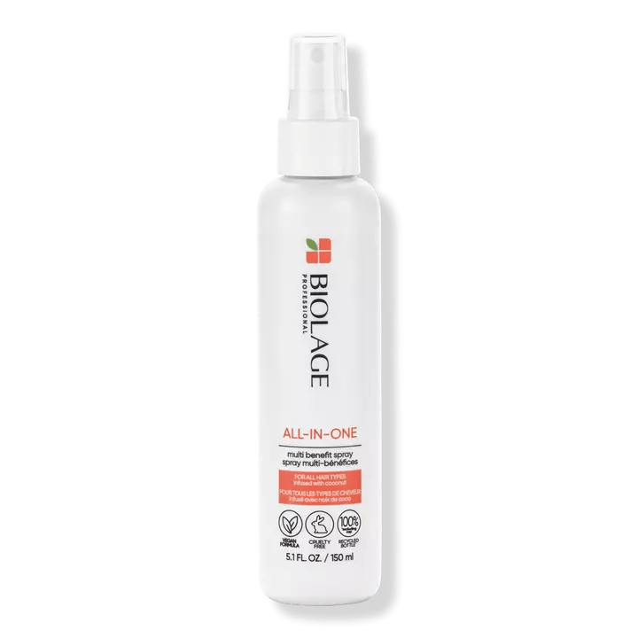 biolage all in one spray on a light gray background