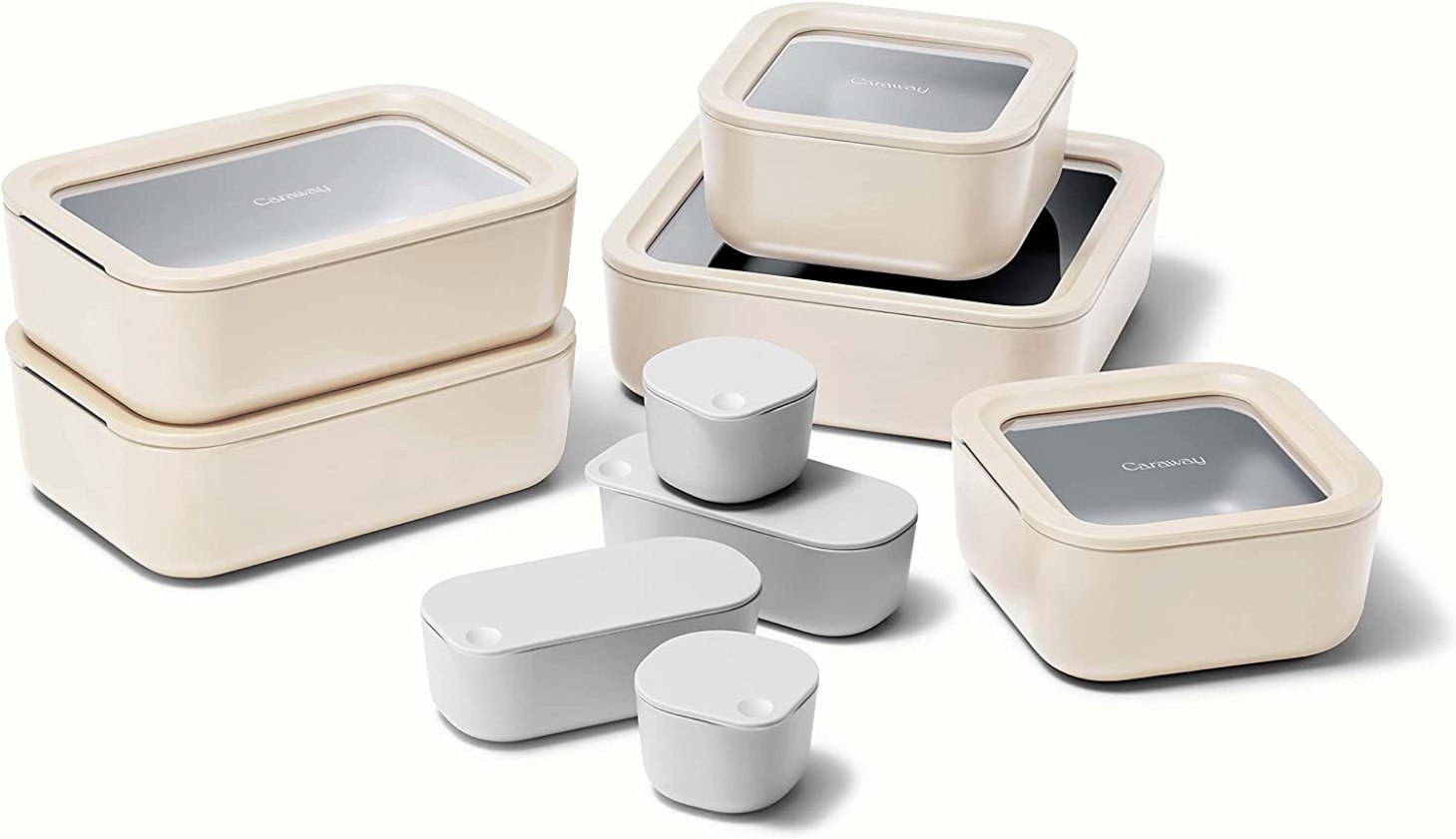 caraway glass food storage set