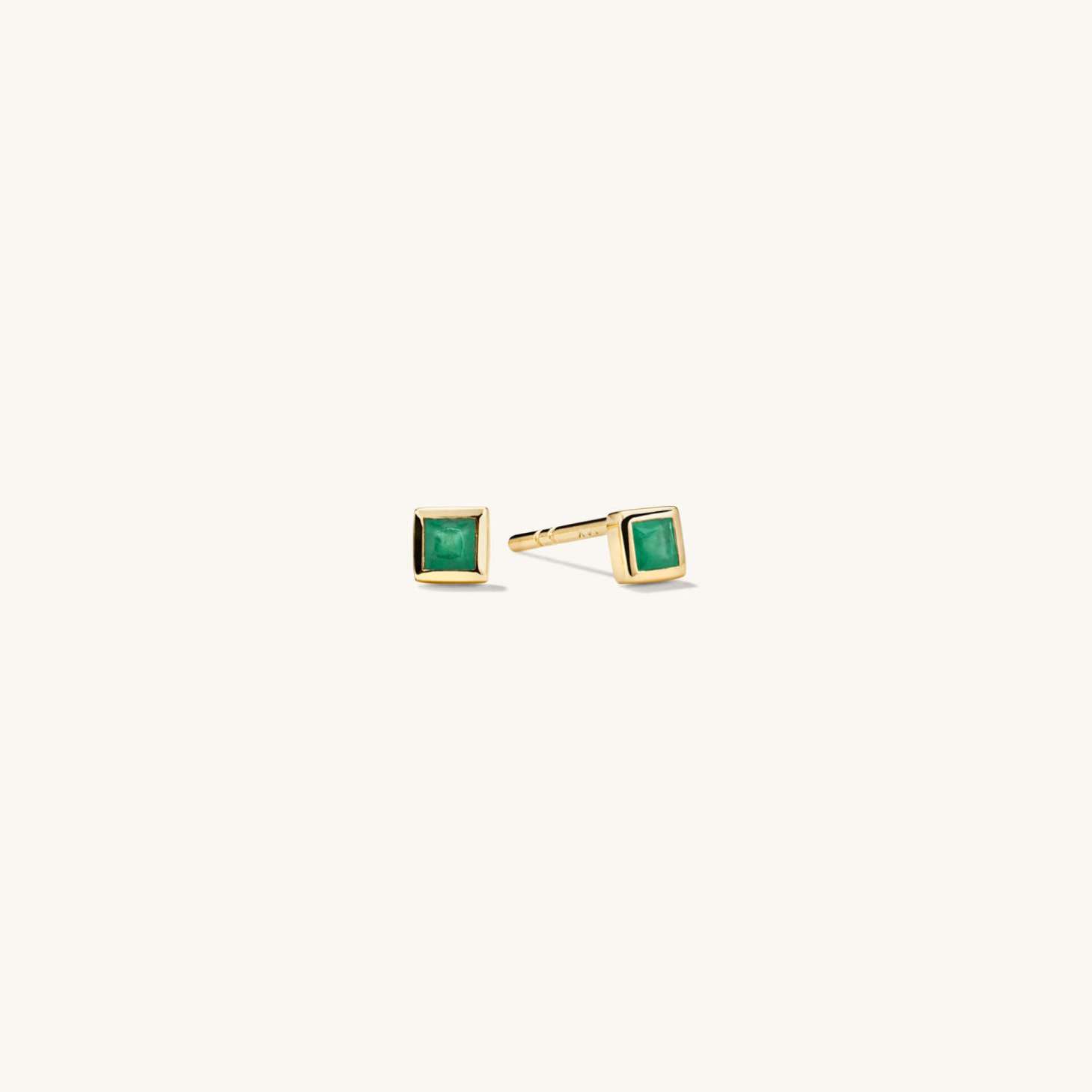 mejuri square emerald studs