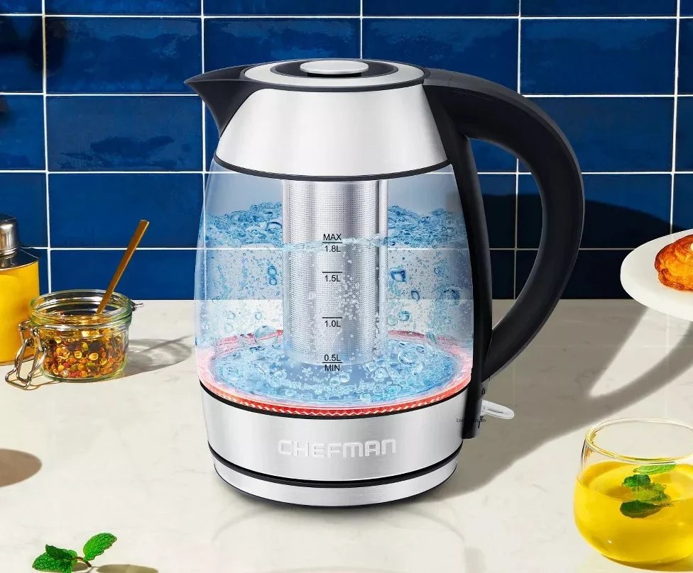 chefman glass electric kettle