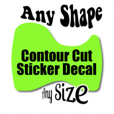 Custom Design single Colour Contour cut sticker decal