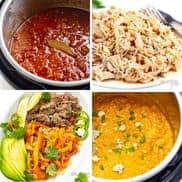 Pressure cooker recipes collage.