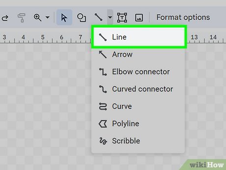 Step 3 Click the "Line" button in the toolbar.