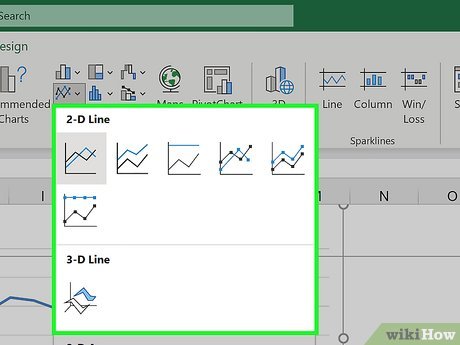 Step 5 Hover over a line graph style.