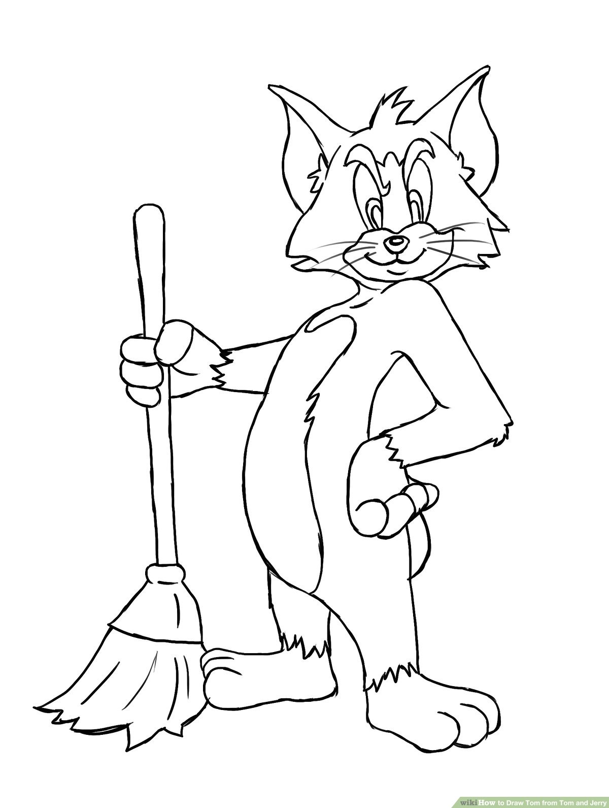 How to Draw Tom from Tom and Jerry: 14 Steps (with Pictures)