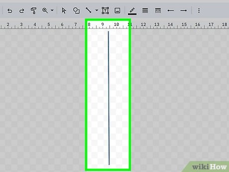 Step 4 Draw a vertical line with your mouse or trackpad.