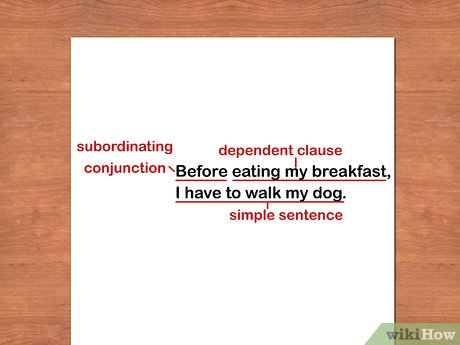 Step 2 Join dependent clauses with a simple sentence.