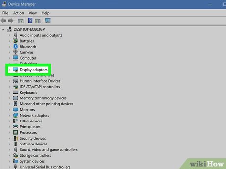 Step 3 Expand the "Display adapters" heading.